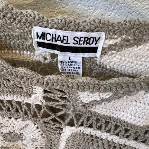 Michael Seroy  Crochet   sweater - Picture 3 of 3